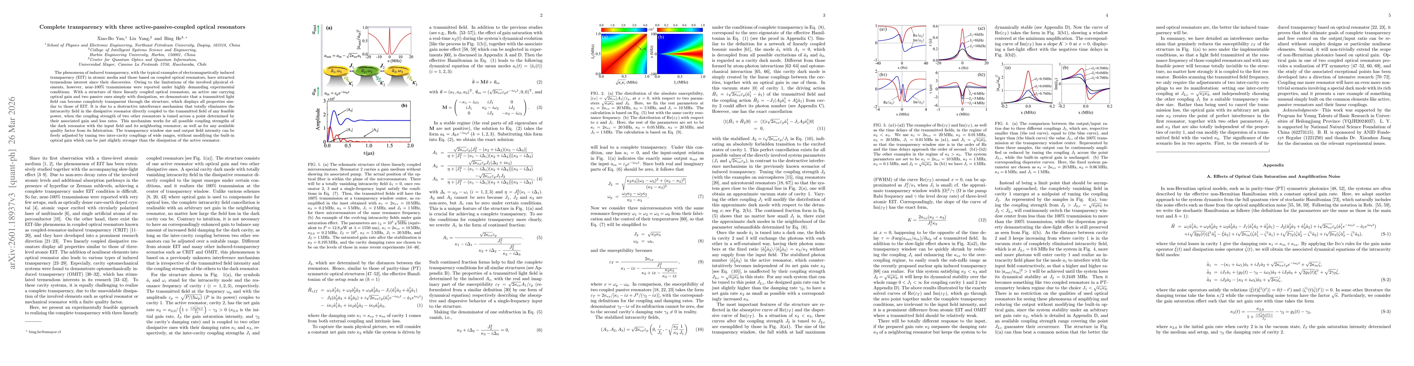 Thumbnail for Complete transparency with three active-passive-coupled optical resonators