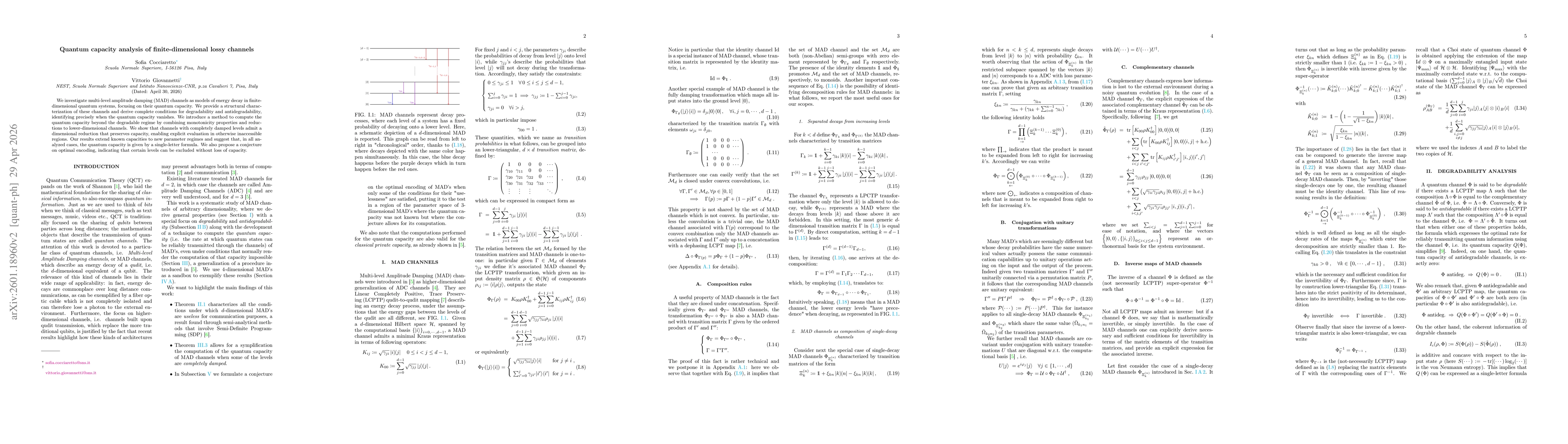 Thumbnail for Quantum capacity analysis of finite-dimensional lossy channels