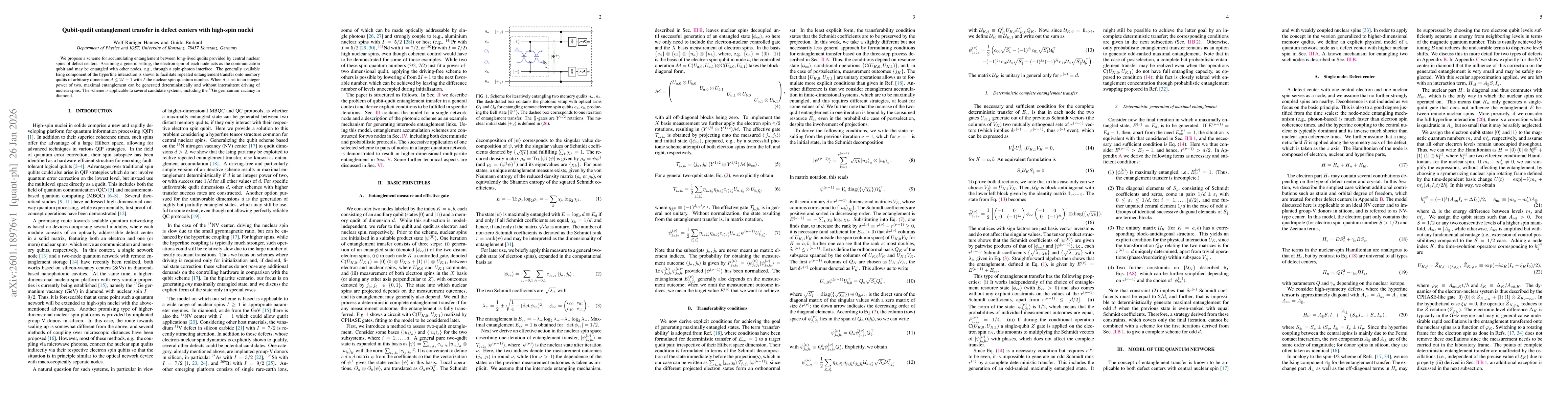 Thumbnail for Qubit-qudit entanglement transfer in defect centers with high-spin nuclei