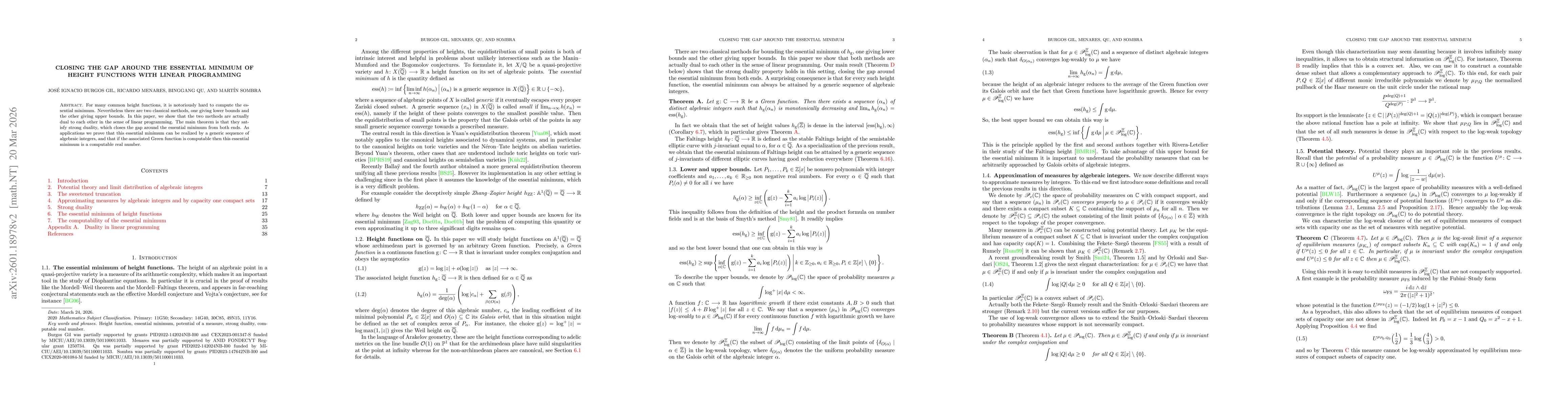 Thumbnail for Closing the gap around the essential minimum of height functions with linear programming