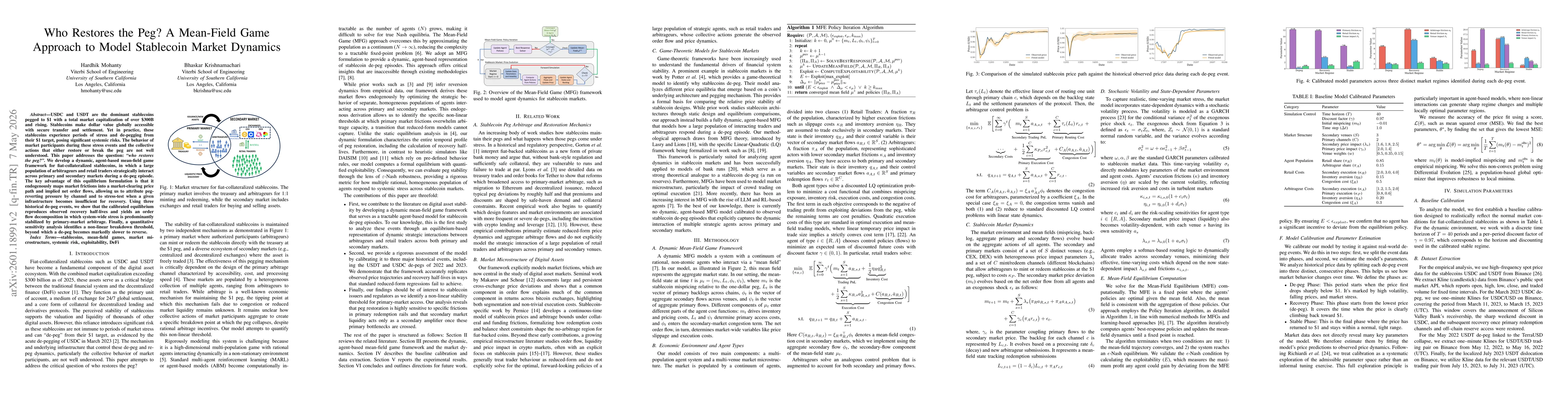 Thumbnail for Who Restores the Peg? A Mean-Field Game Approach to Model Stablecoin Market Dynamics