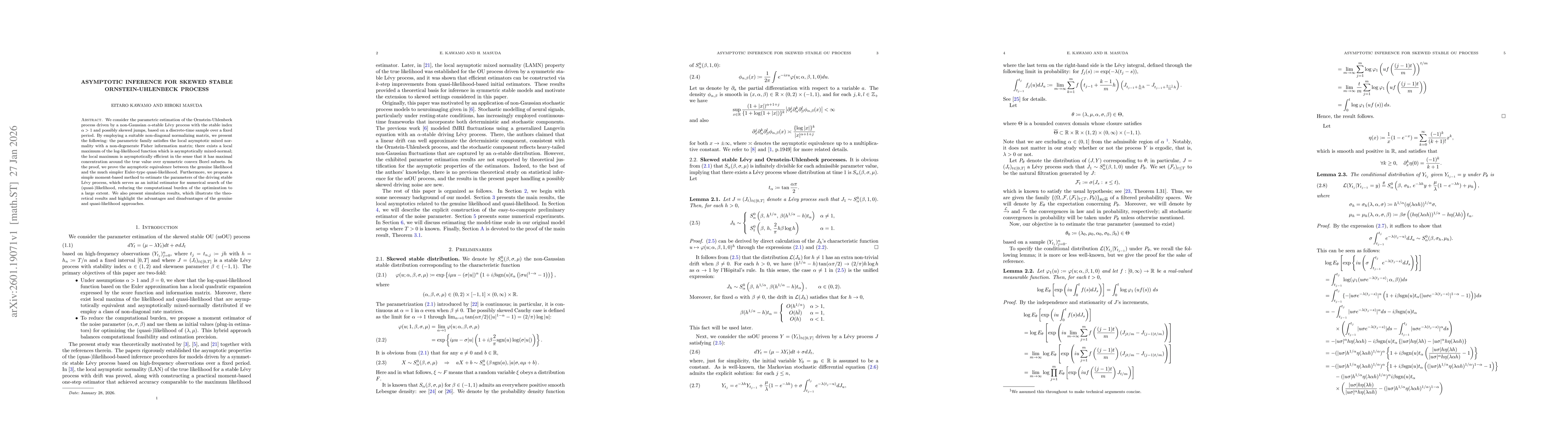 Thumbnail for Asymptotic inference for skewed stable Ornstein-Uhlenbeck process
