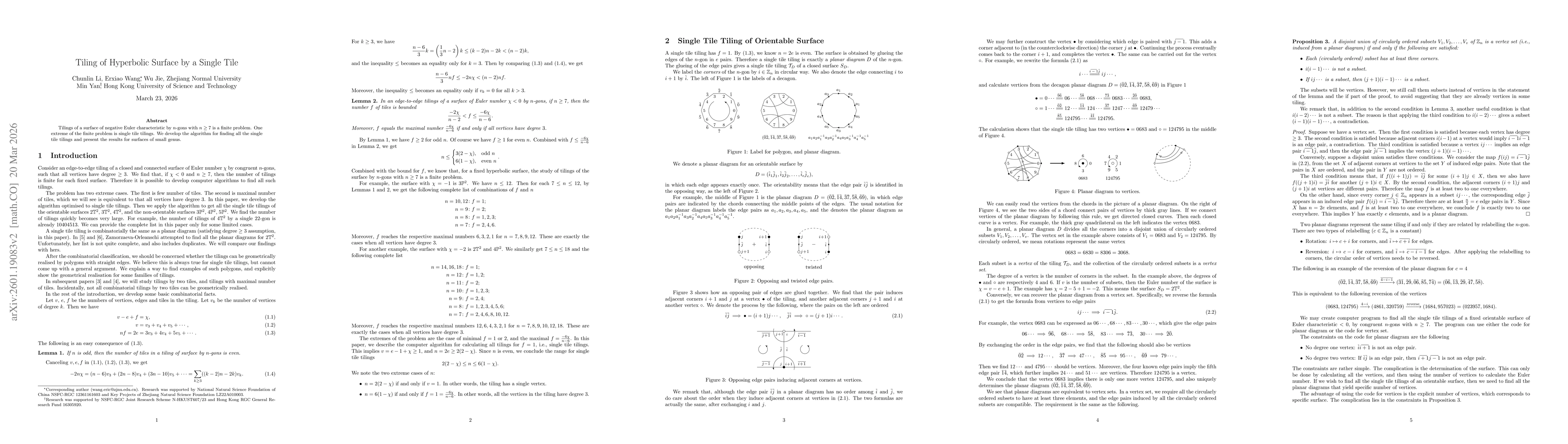 Thumbnail for Tiling of Hyperbolic Surface by a Single Tile