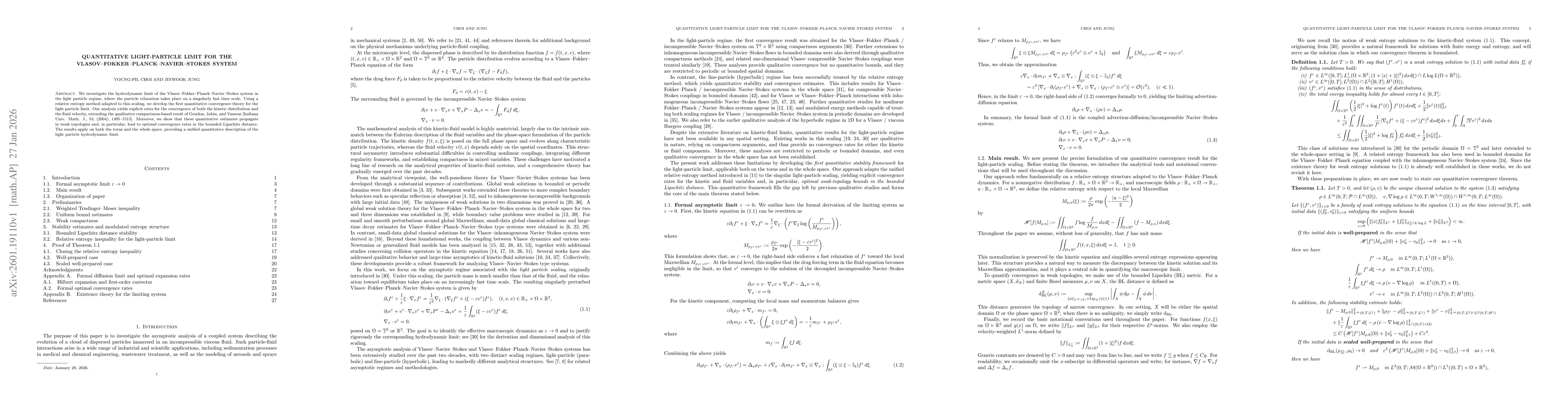Thumbnail for Quantitative light-particle limit for the Vlasov-Fokker-Planck-Navier-Stokes system