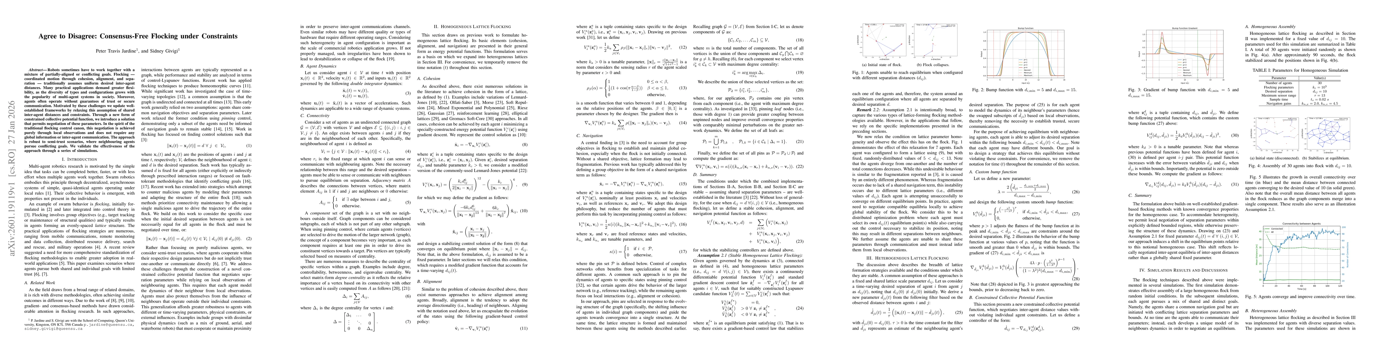 Thumbnail for Agree to Disagree: Consensus-Free Flocking under Constraints