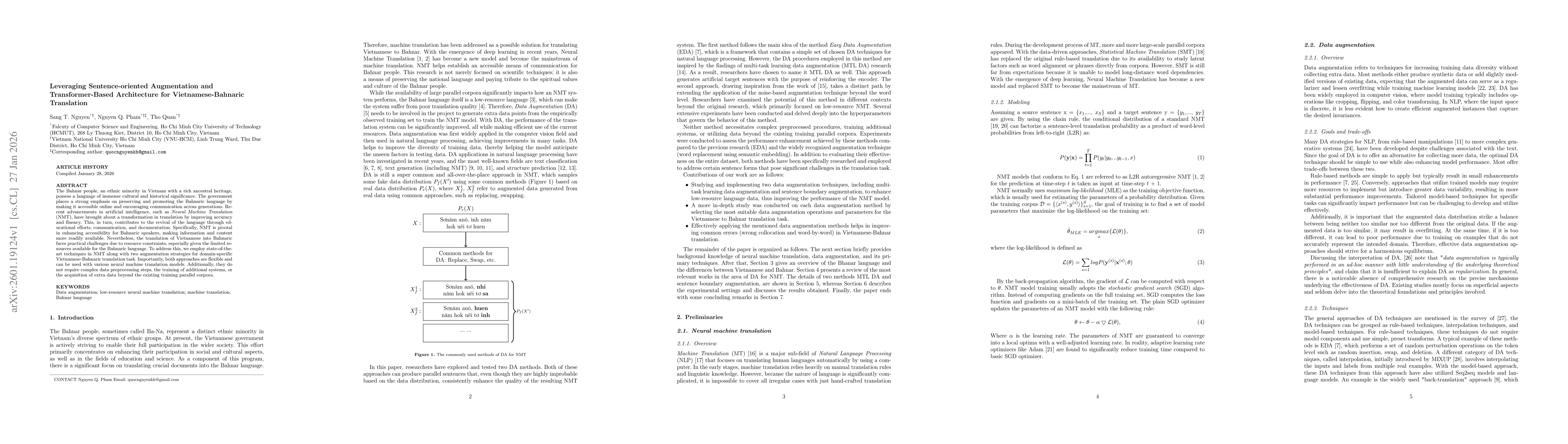 Thumbnail for Leveraging Sentence-oriented Augmentation and Transformer-Based Architecture for Vietnamese-Bahnaric Translation