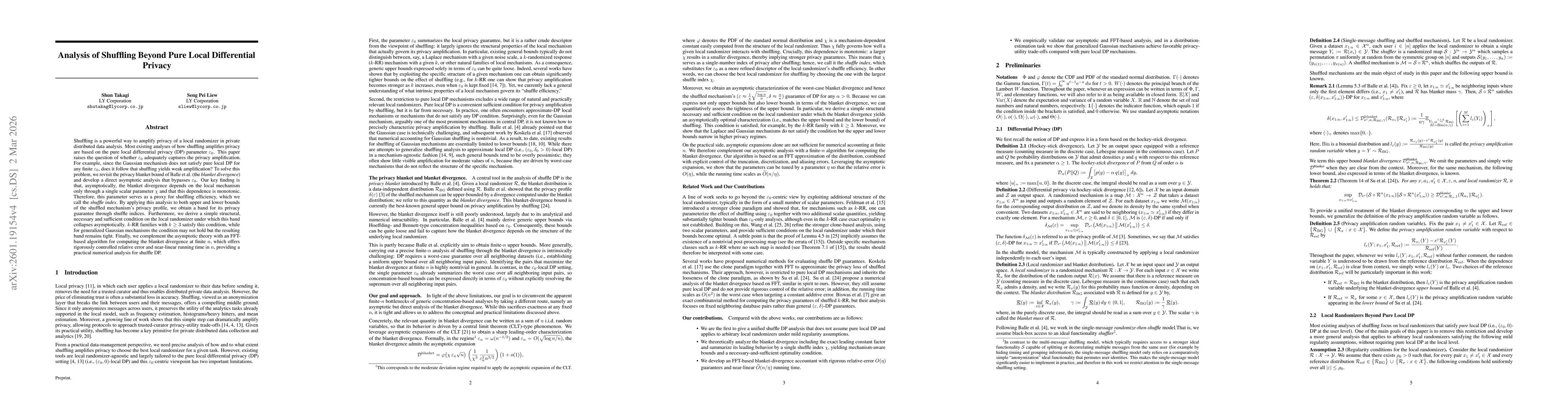 Thumbnail for Analysis of Shuffling Beyond Pure Local Differential Privacy