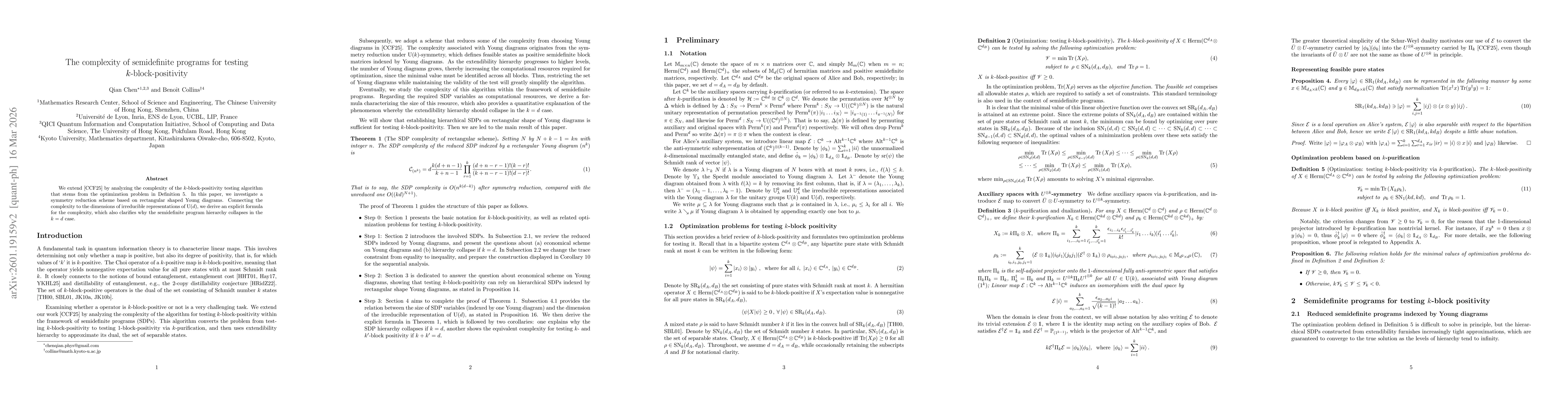 Thumbnail for The complexity of semidefinite programs for testing $k$-block-positivity