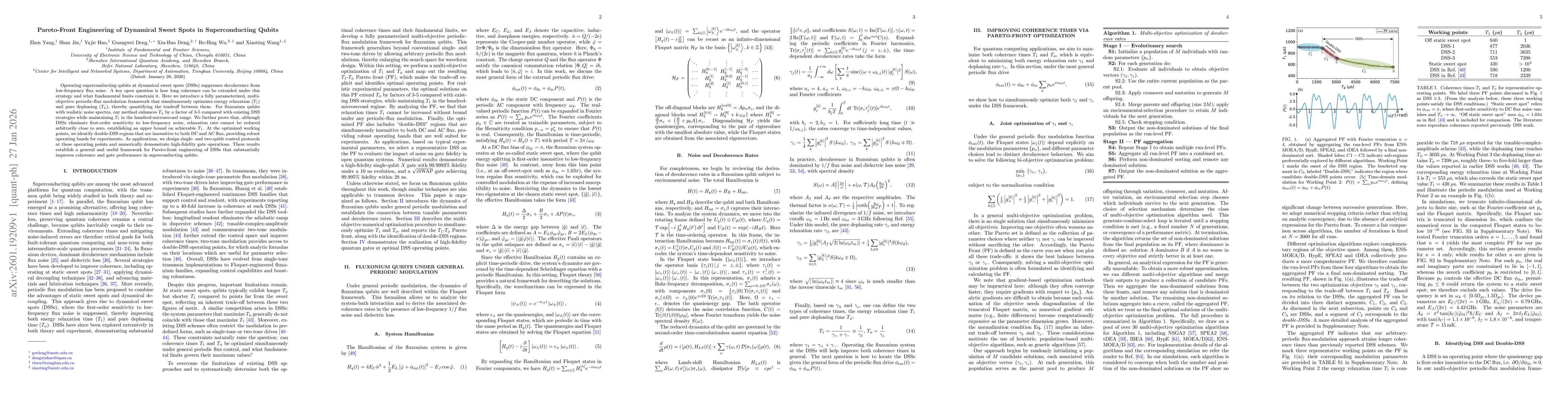 Thumbnail for Pareto-Front Engineering of Dynamical Sweet Spots in Superconducting Qubits