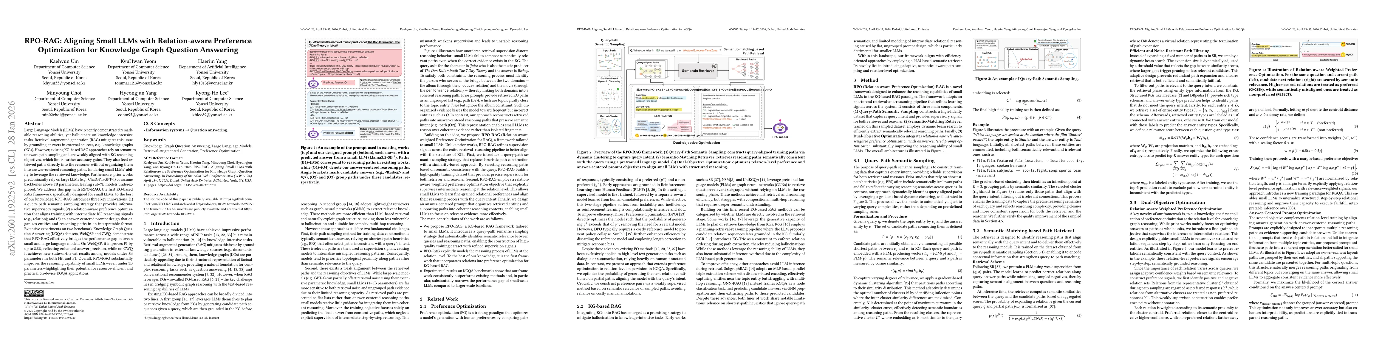 Thumbnail for RPO-RAG: Aligning Small LLMs with Relation-aware Preference Optimization for Knowledge Graph Question Answering