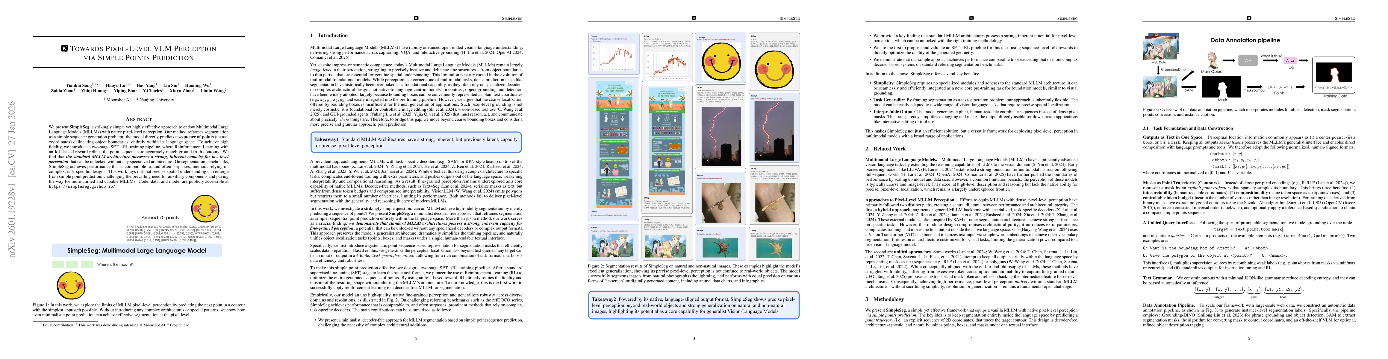 Thumbnail for Towards Pixel-Level VLM Perception via Simple Points Prediction