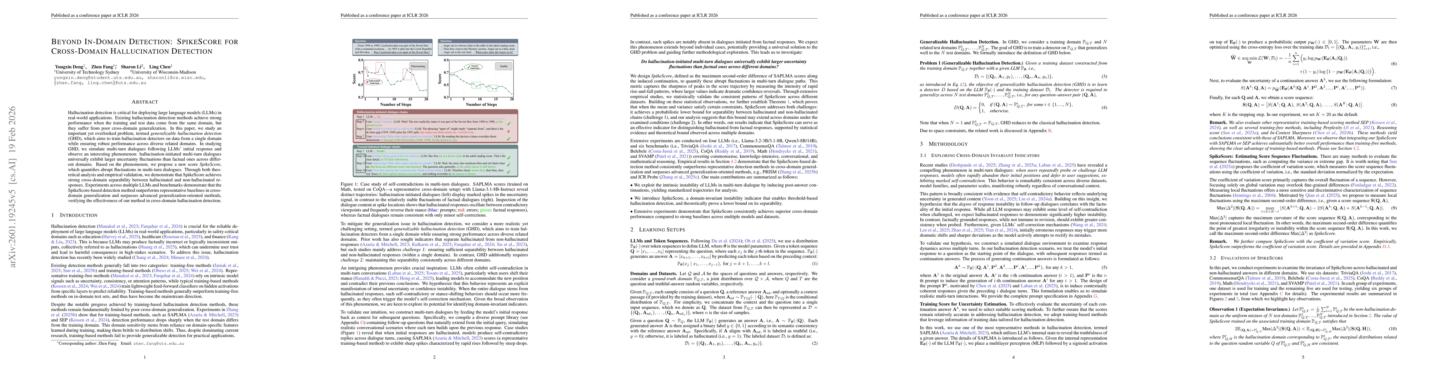 Thumbnail for Beyond In-Domain Detection: SpikeScore for Cross-Domain Hallucination Detection