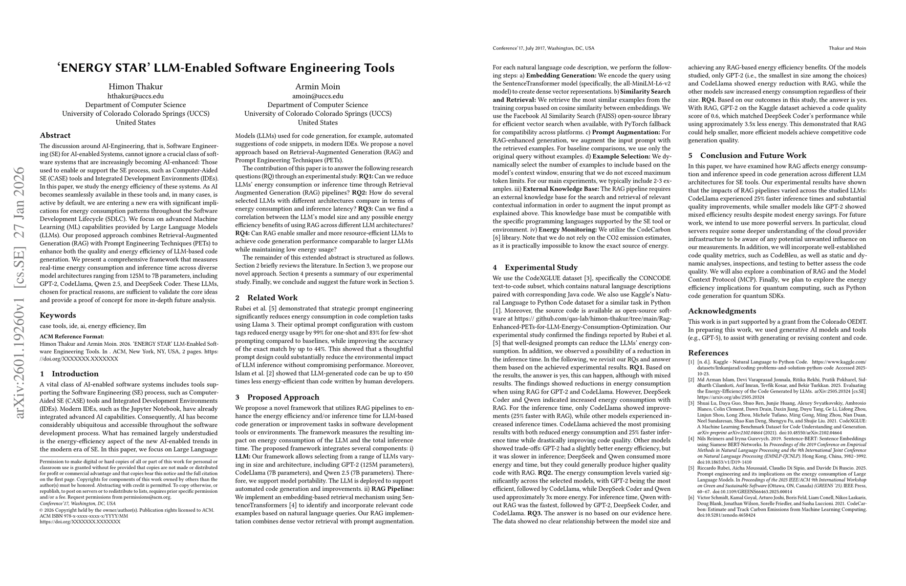 Thumbnail for "ENERGY STAR" LLM-Enabled Software Engineering Tools