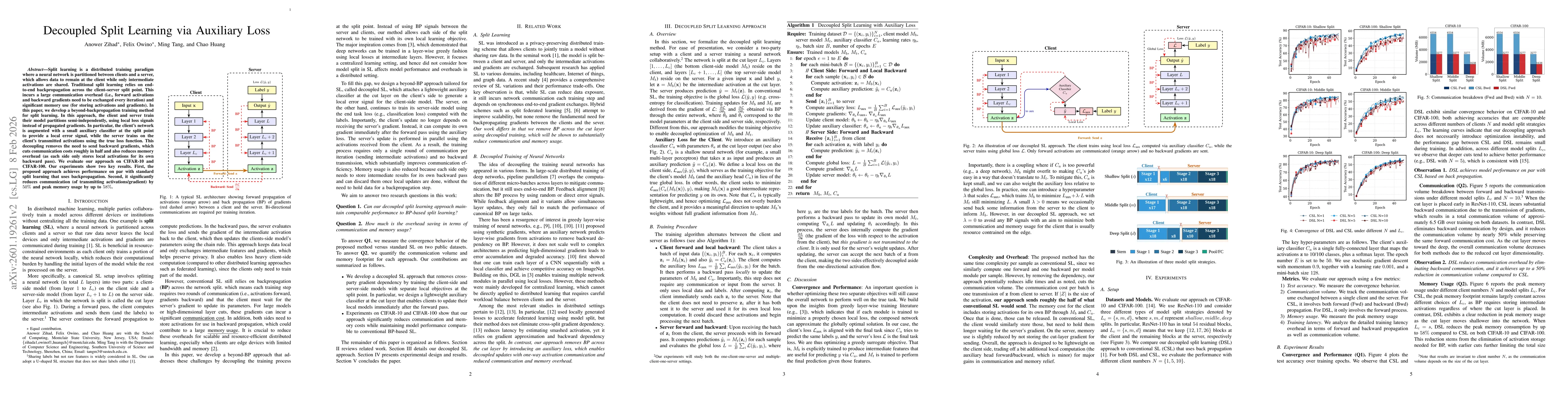 Thumbnail for Decoupled Split Learning via Auxiliary Loss