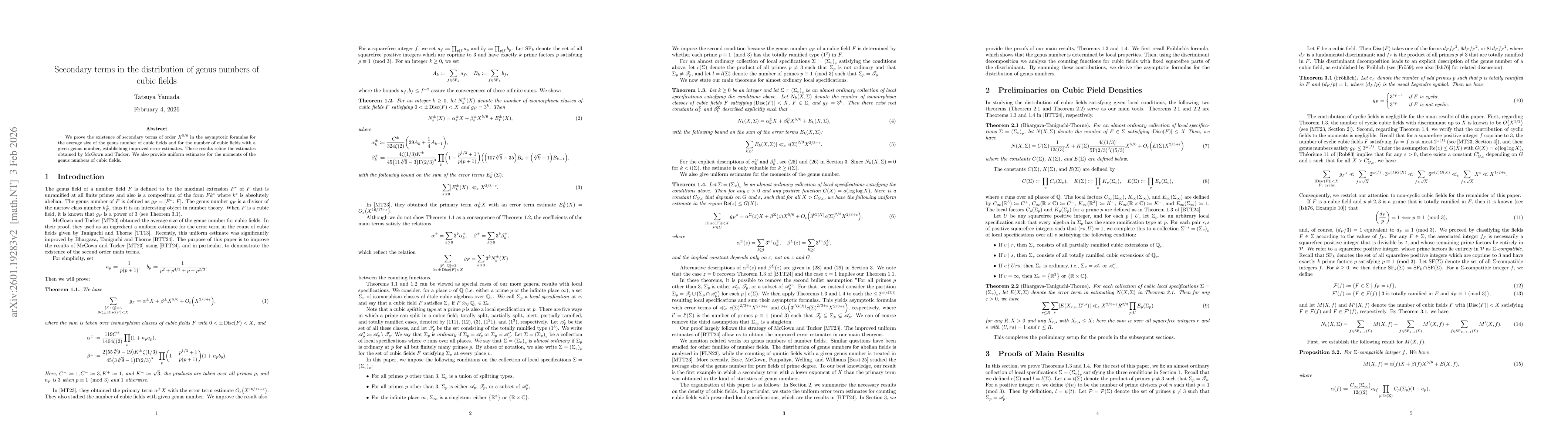 Thumbnail for Secondary terms in the distribution of genus numbers of cubic fields