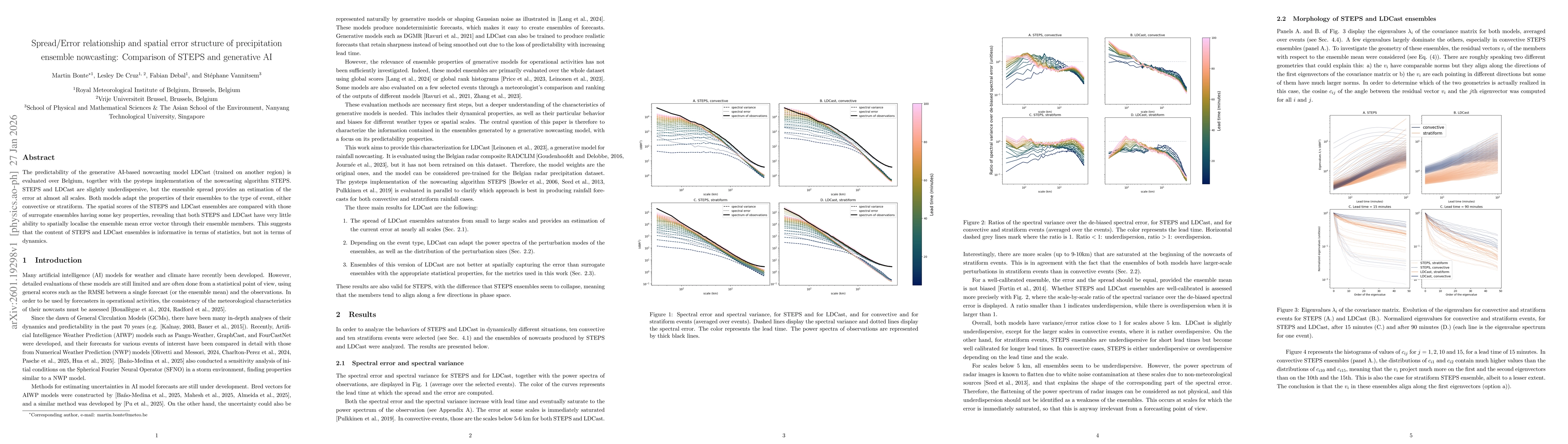 Thumbnail for Spread/Error relationship and spatial error structure of precipitation ensemble nowcasting: Comparison of STEPS and generative AI