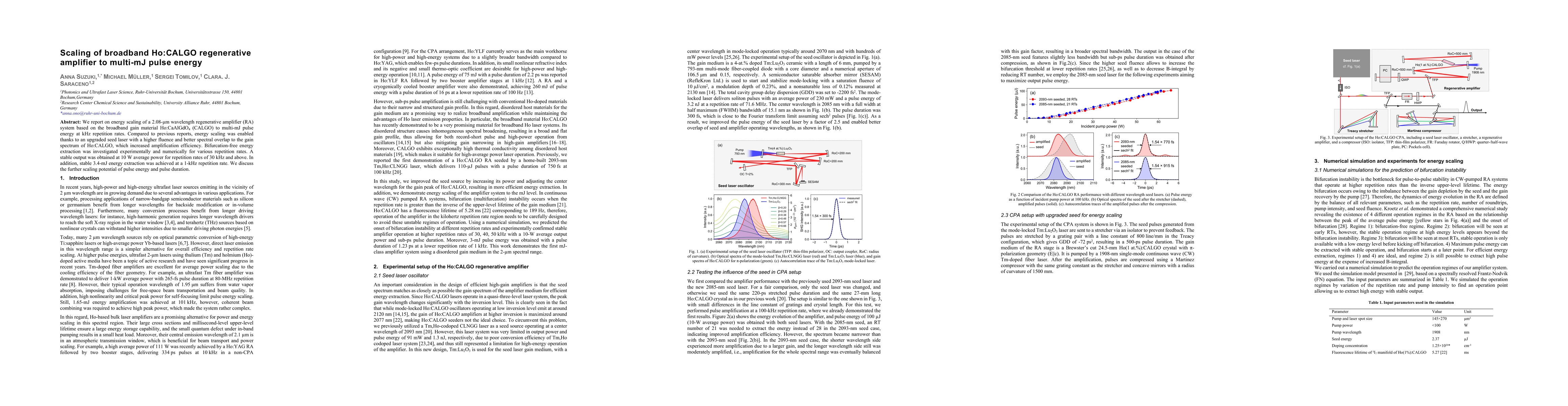 Thumbnail for Scaling of broadband Ho:CALGO regenerative amplifier to multi-mJ pulse energy