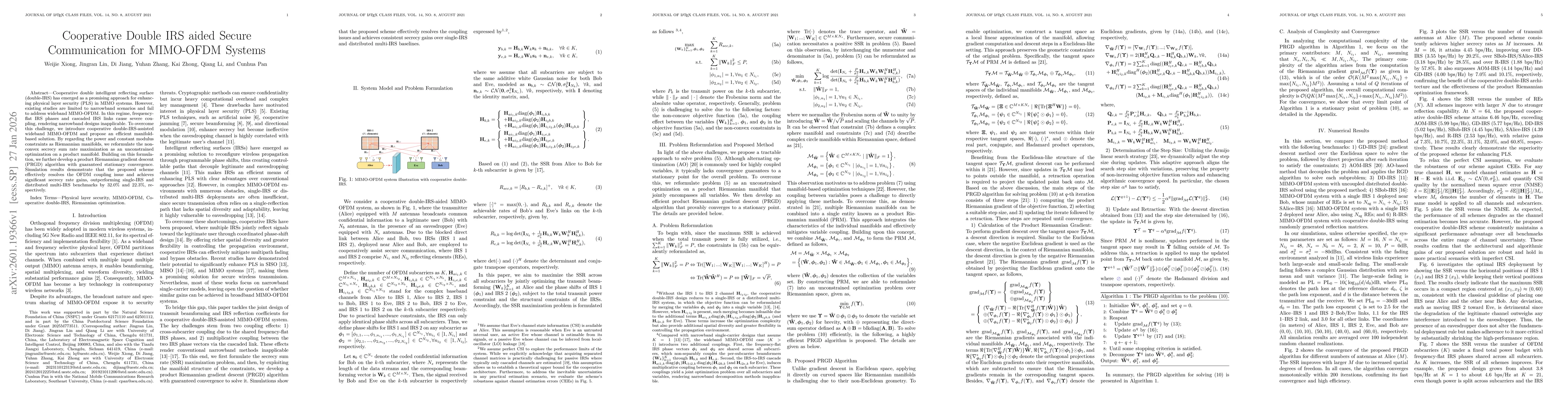 Thumbnail for Cooperative Double IRS aided Secure Communication for MIMO-OFDM Systems