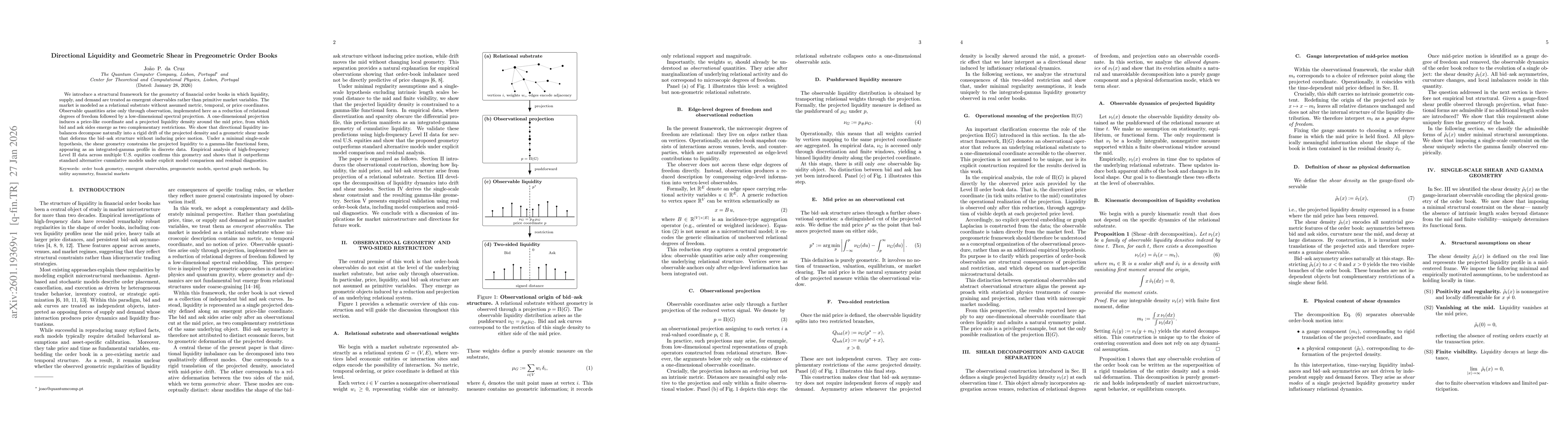 Thumbnail for Directional Liquidity and Geometric Shear in Pregeometric Order Books