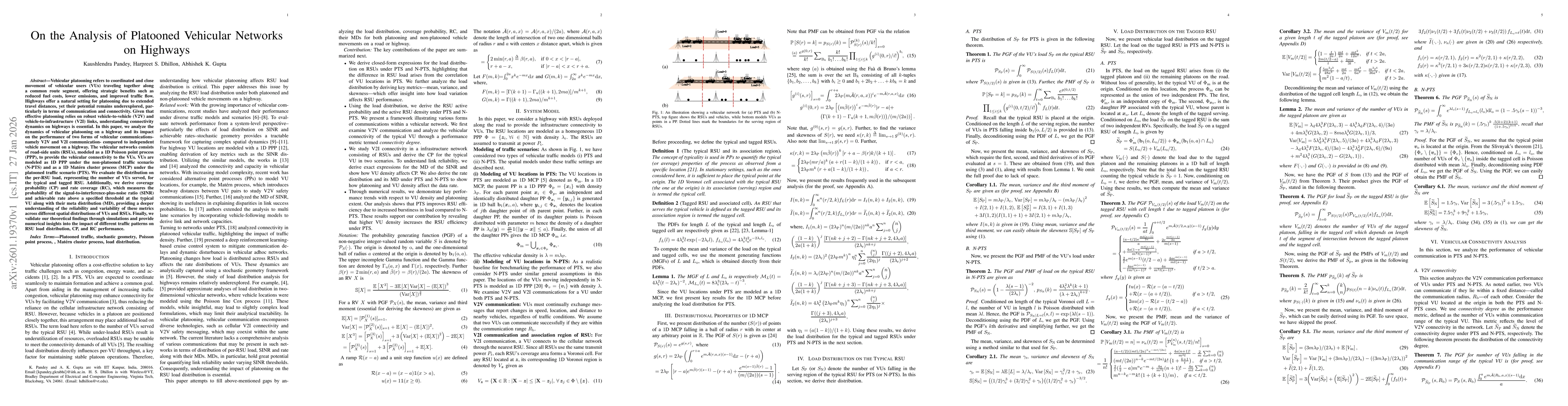 Thumbnail for On the Analysis of Platooned Vehicular Networks on Highways