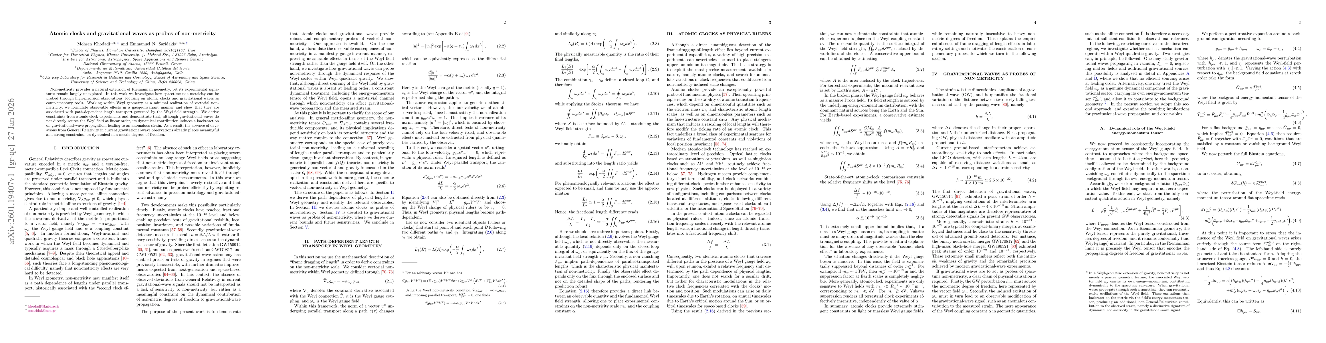 Thumbnail for Atomic clocks and gravitational waves as probes of non-metricity