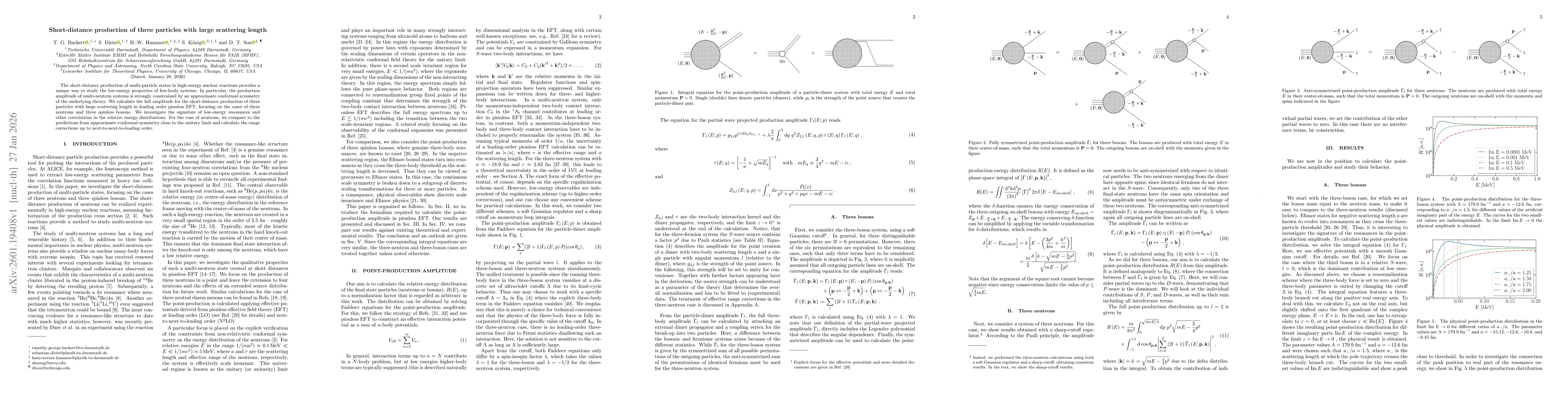 Thumbnail for Short-distance production of three particles with large scattering length