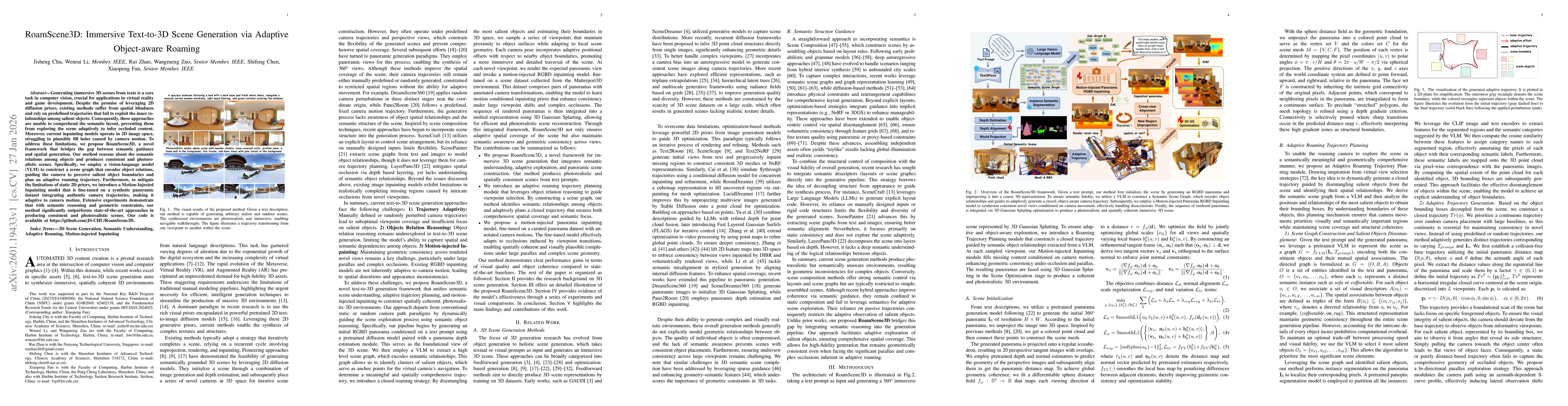Thumbnail for RoamScene3D: Immersive Text-to-3D Scene Generation via Adaptive Object-aware Roaming