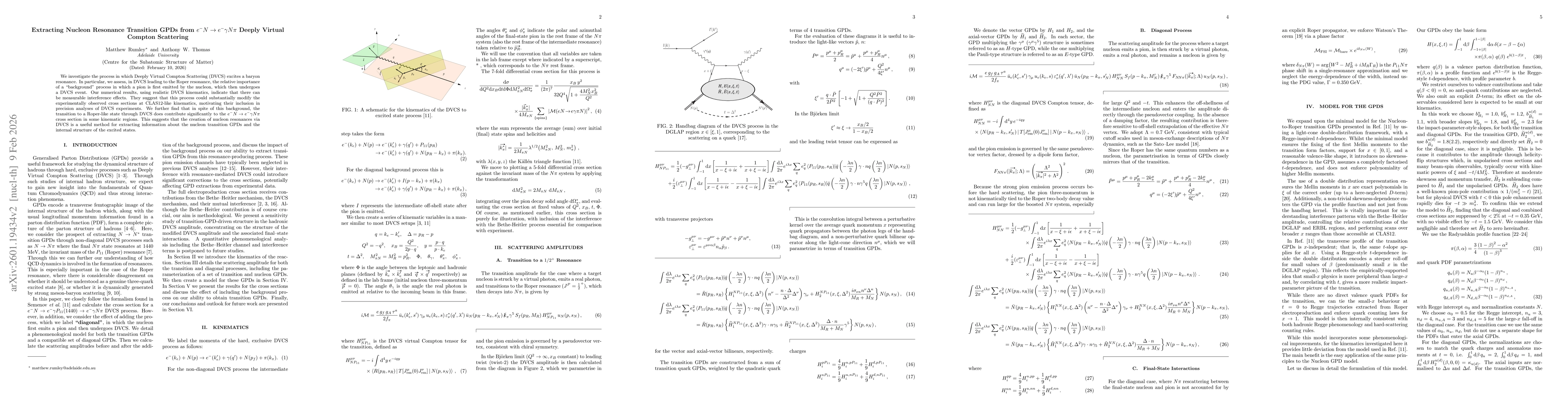 Thumbnail for Extracting Nucleon Resonance Transition GPDs from $e^- N\to e^-γNπ$ Deeply Virtual Compton Scattering