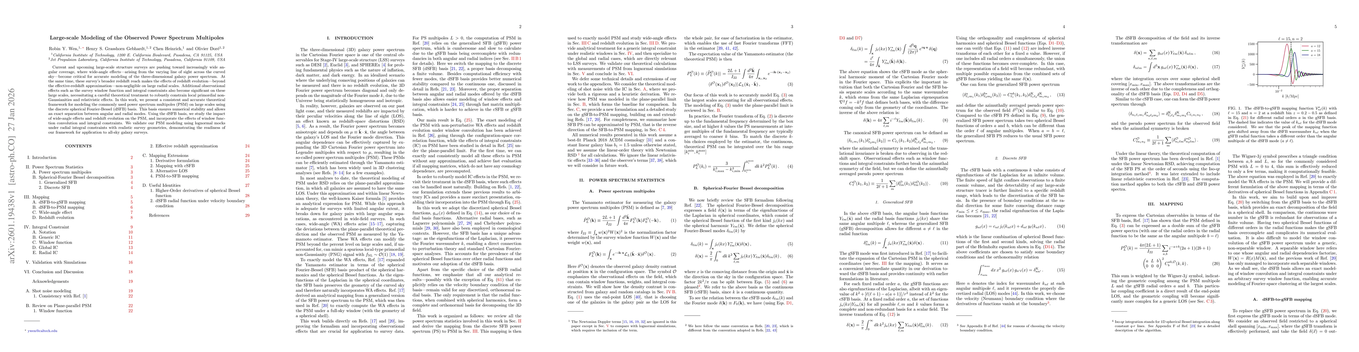 Thumbnail for Large-scale Modeling of the Observed Power Spectrum Multipoles