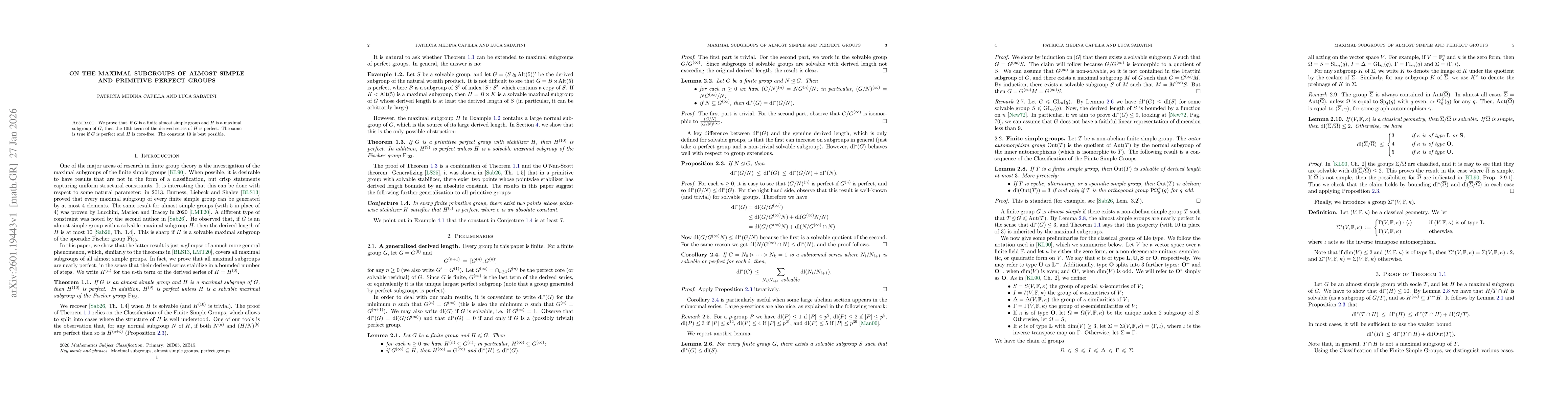 Thumbnail for On the maximal subgroups of almost simple and primitive perfect groups