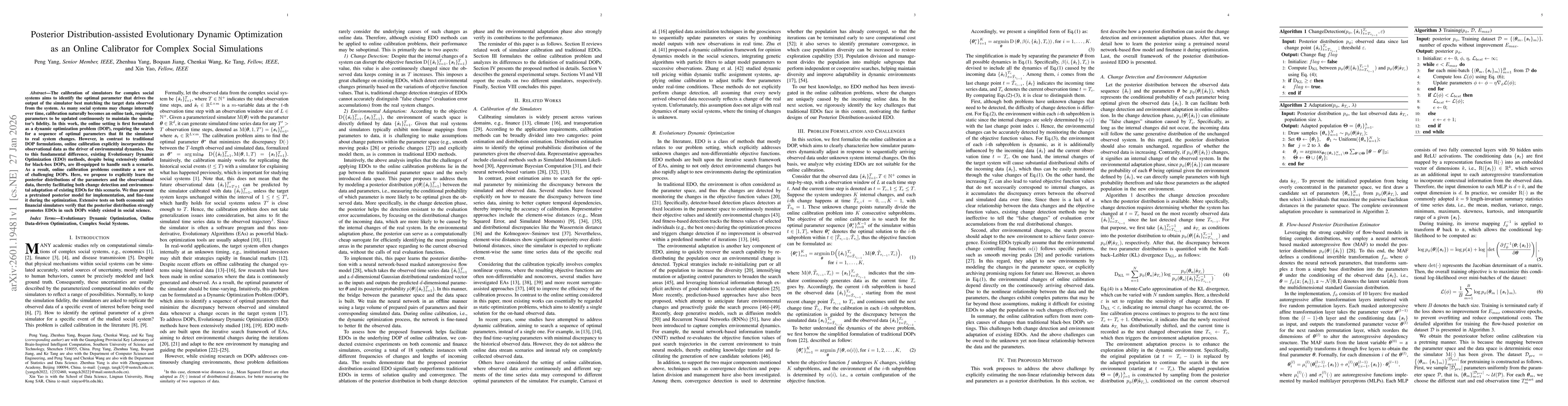 Thumbnail for Posterior Distribution-assisted Evolutionary Dynamic Optimization as an Online Calibrator for Complex Social Simulations