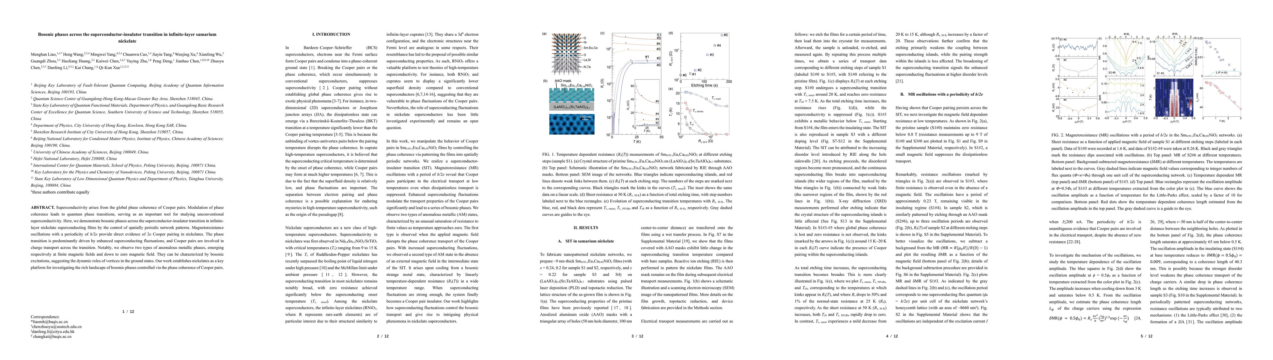 Thumbnail for Bosonic phases across the superconductor-insulator transitions in an infinite-layer samarium nickelate