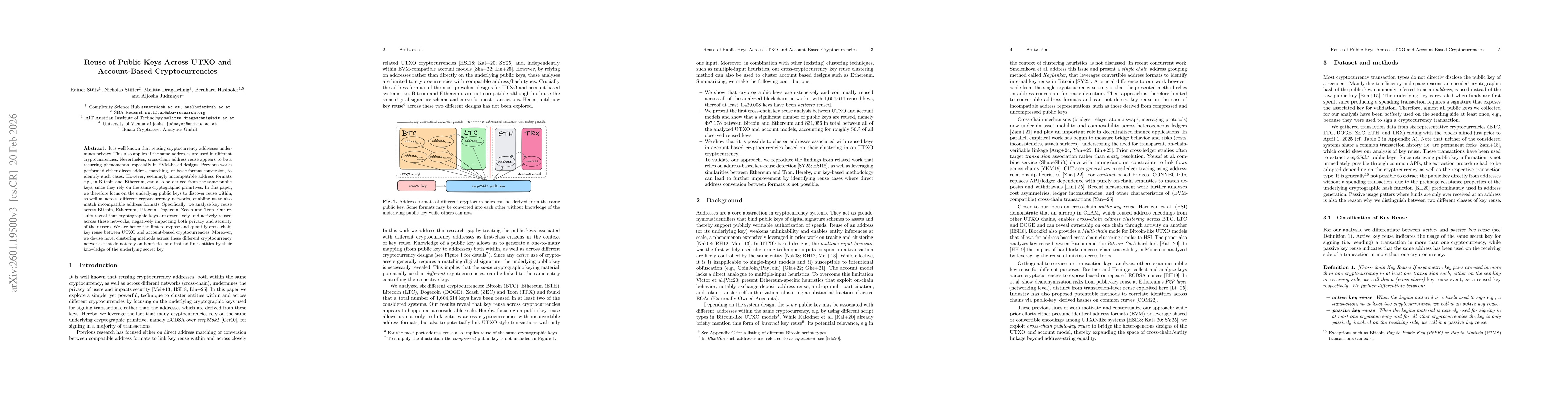 Thumbnail for Reuse of Public Keys Across UTXO and Account-Based Cryptocurrencies