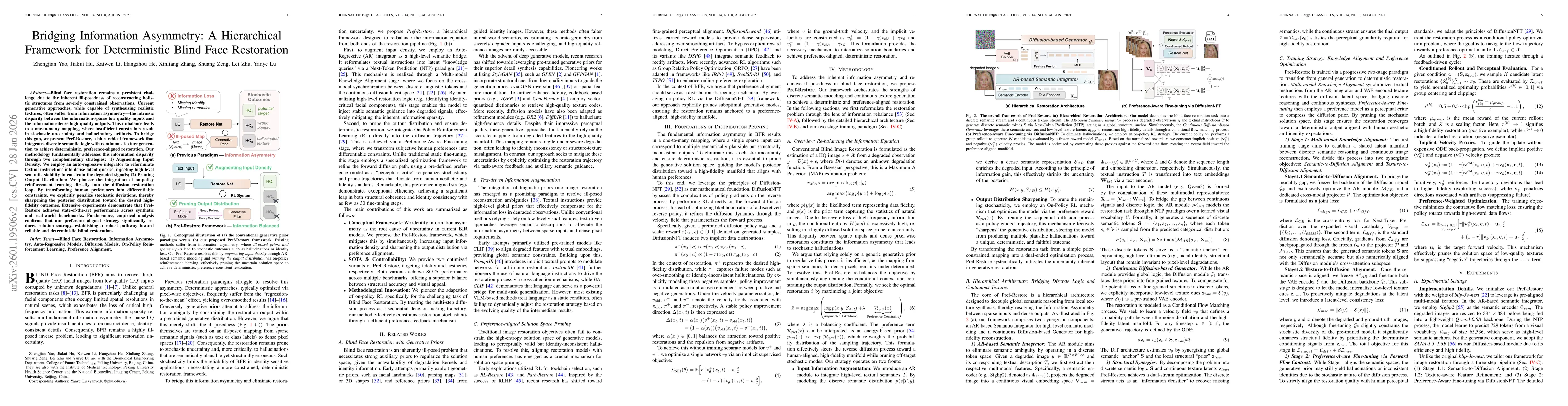 Thumbnail for Bridging Information Asymmetry: A Hierarchical Framework for Deterministic Blind Face Restoration