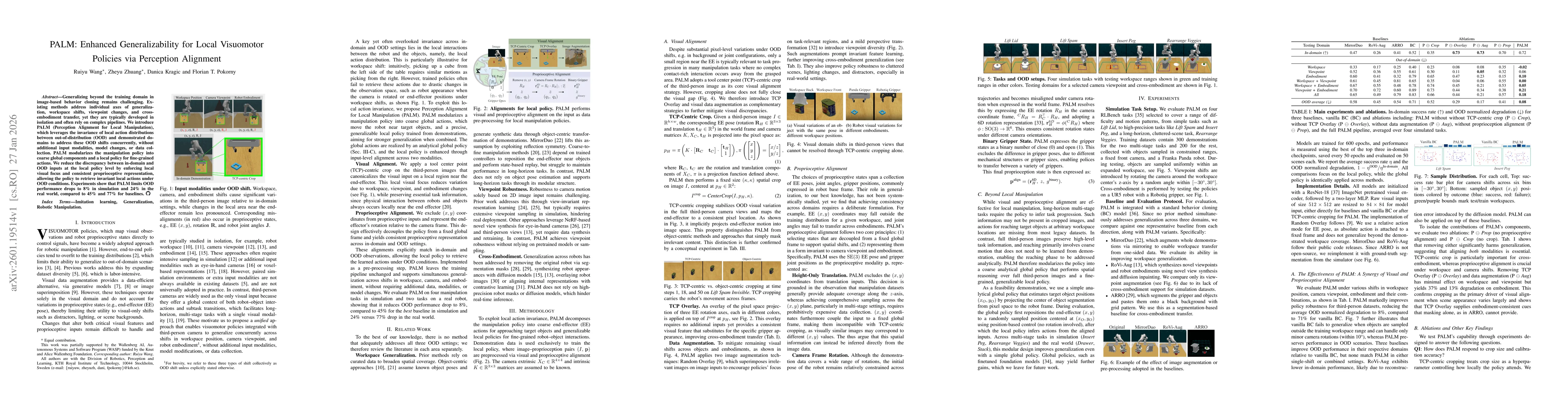Thumbnail for PALM: Enhanced Generalizability for Local Visuomotor Policies via Perception Alignment