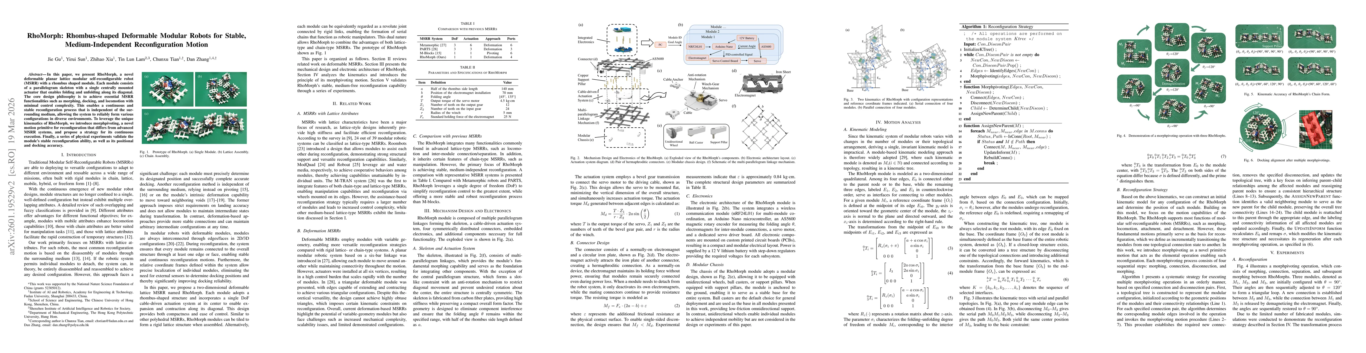 Thumbnail for Rhombot: Rhombus-shaped Modular Robots for Stable, Medium-Independent Reconfiguration Motion
