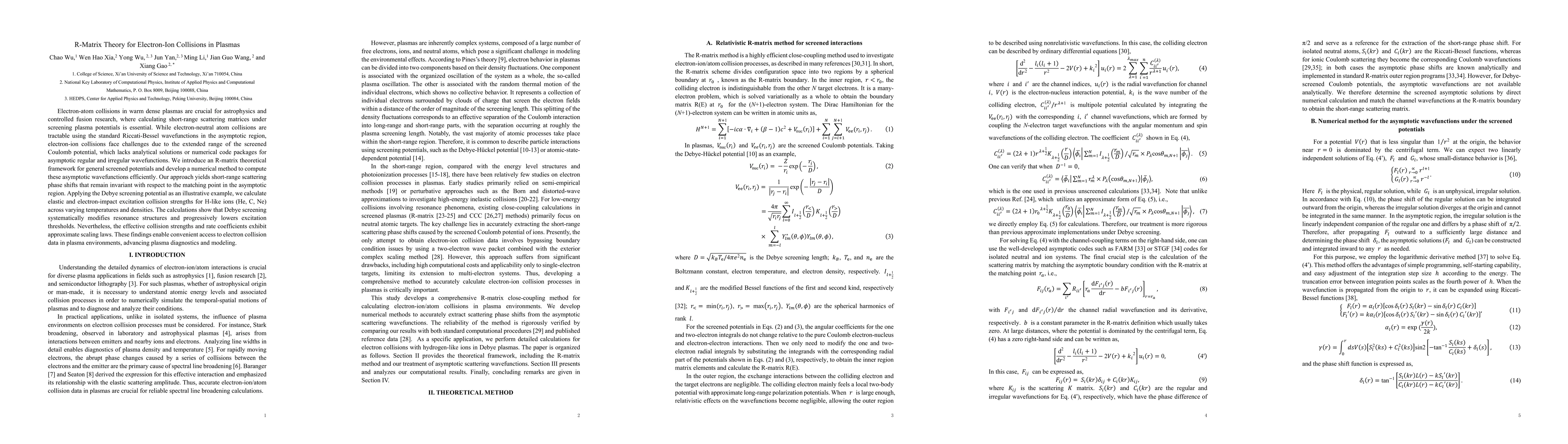 Thumbnail for R-Matrix Theory for Electron-Ion Collisions in Plasmas