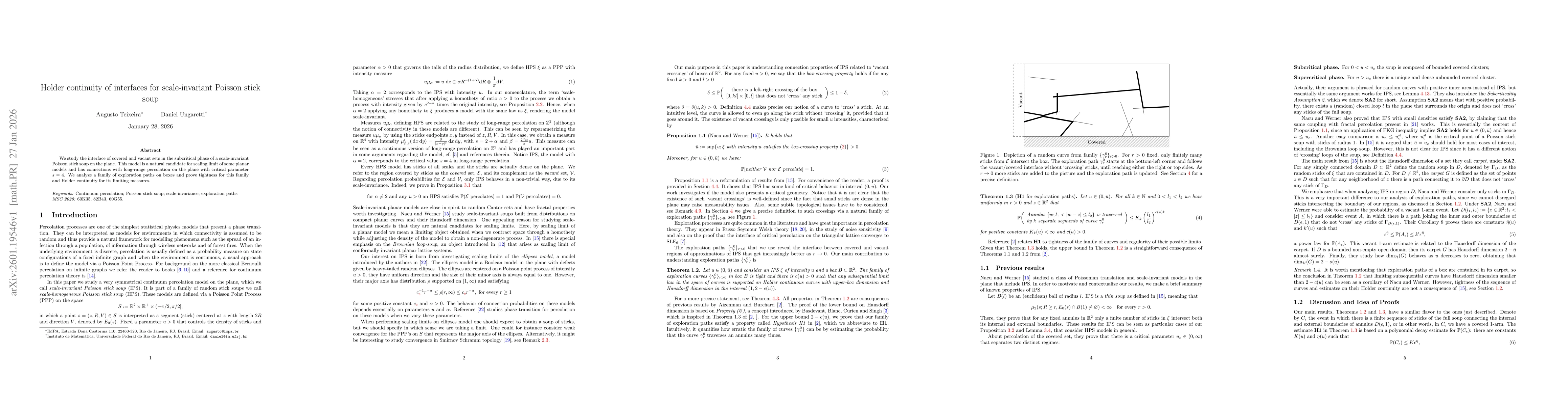 Thumbnail for Holder continuity of interfaces for scale-invariant Poisson stick soup