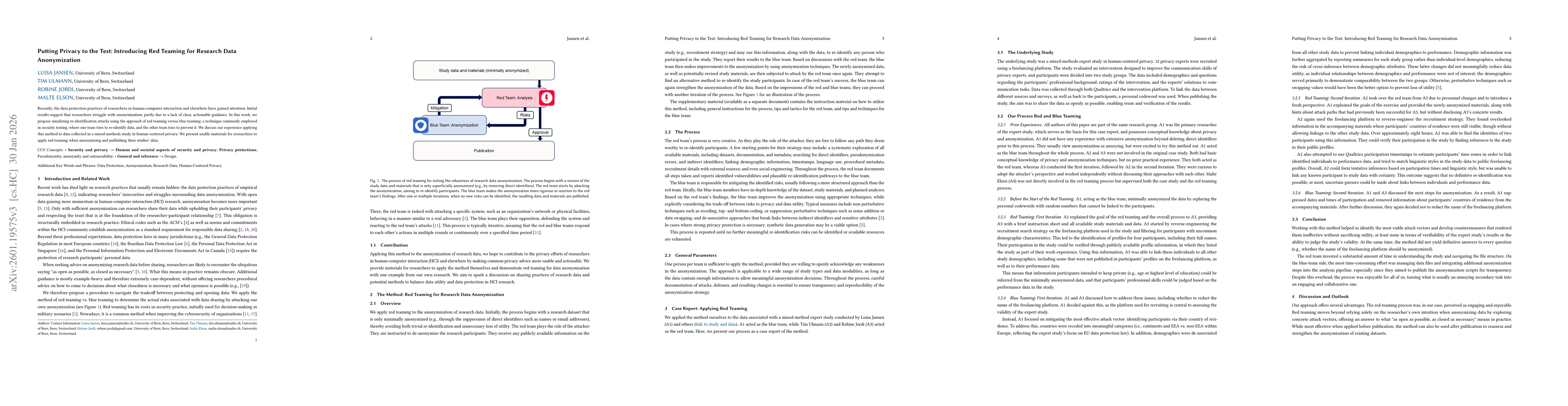 Thumbnail for Putting Privacy to the Test: Introducing Red Teaming for Research Data Anonymization