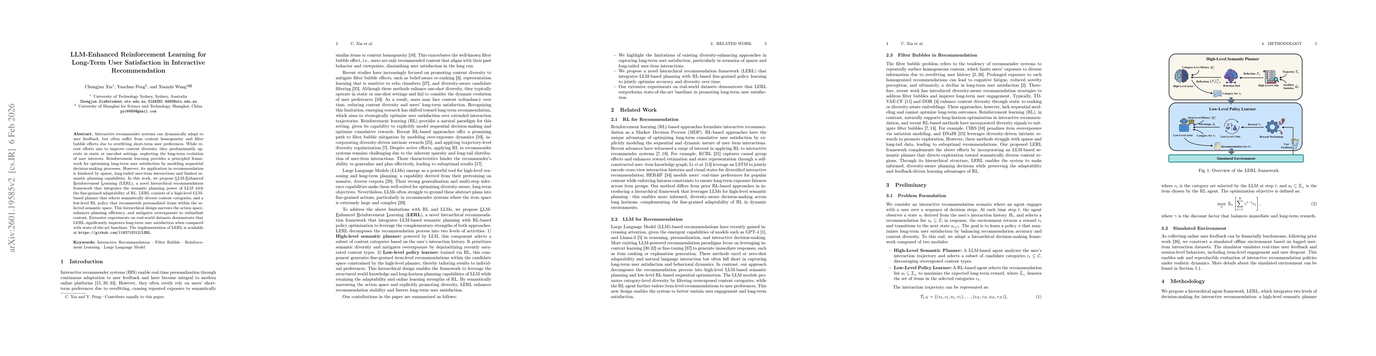 Thumbnail for LLM-Enhanced Reinforcement Learning for Long-Term User Satisfaction in Interactive Recommendation