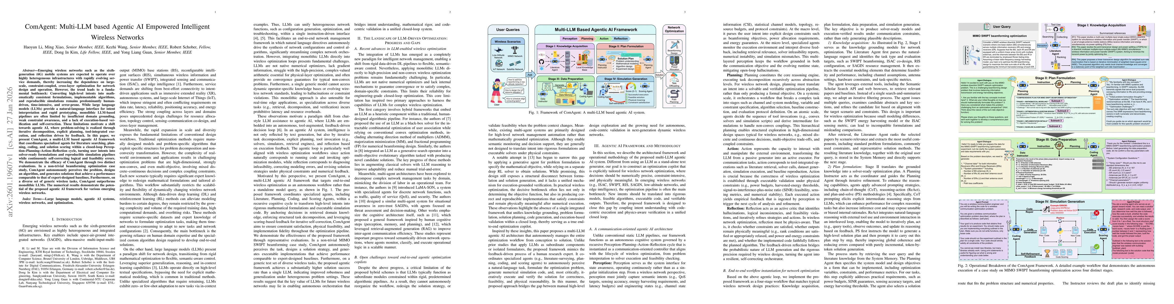 Thumbnail for ComAgent: Multi-LLM based Agentic AI Empowered Intelligent Wireless Networks