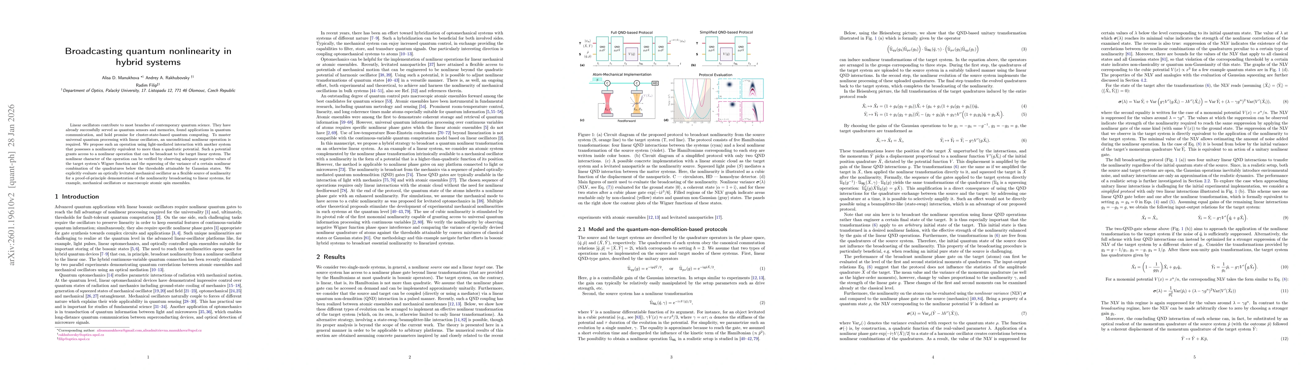 Thumbnail for Broadcasting quantum nonlinearity in hybrid systems
