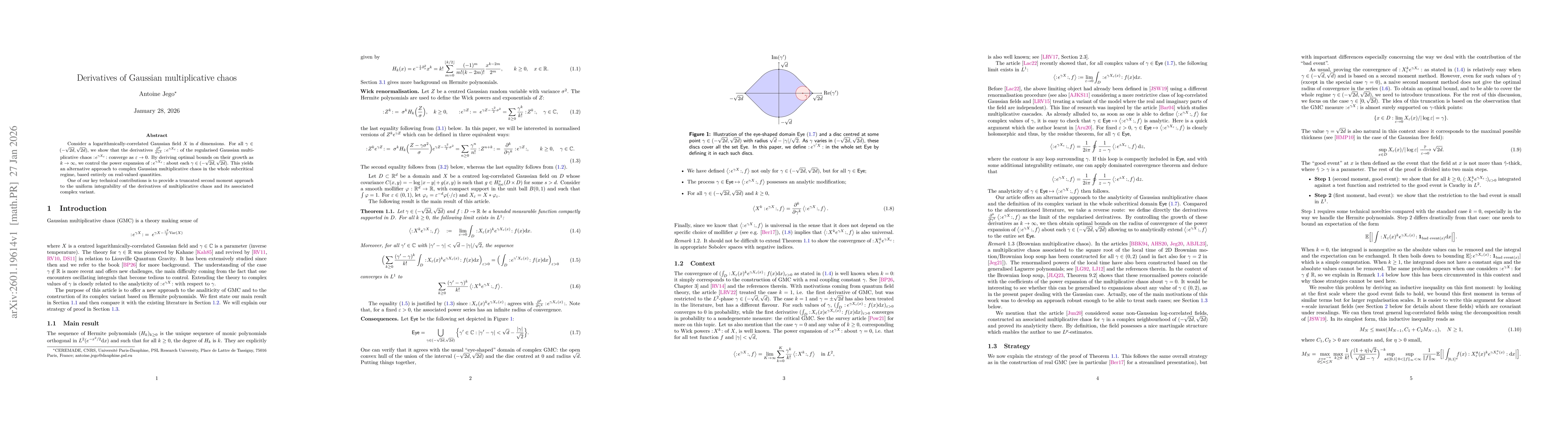 Thumbnail for Derivatives of Gaussian multiplicative chaos