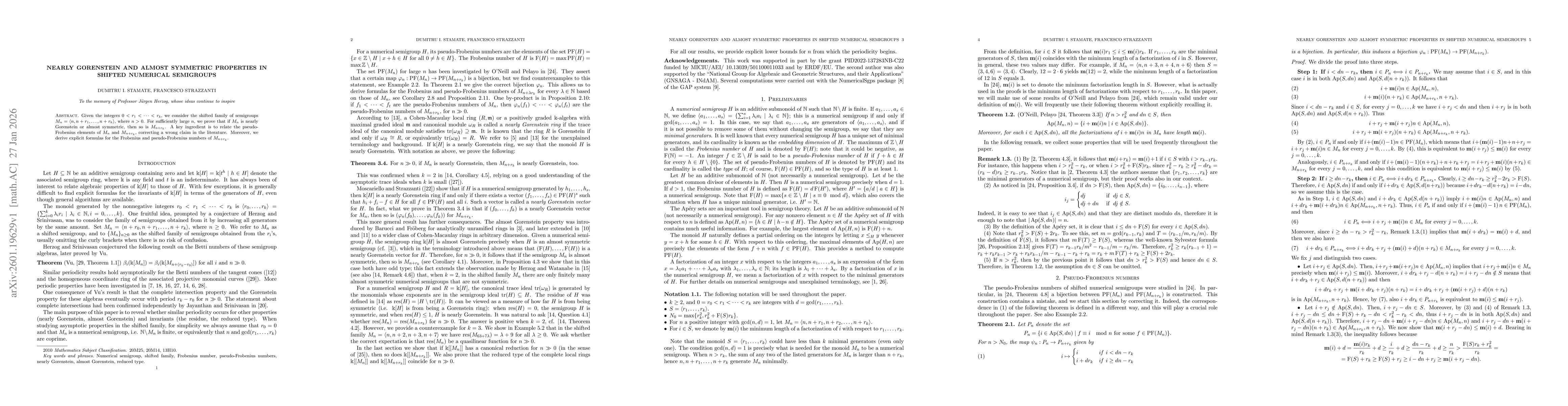 Thumbnail for Nearly Gorenstein and almost symmetric properties in shifted numerical semigroups