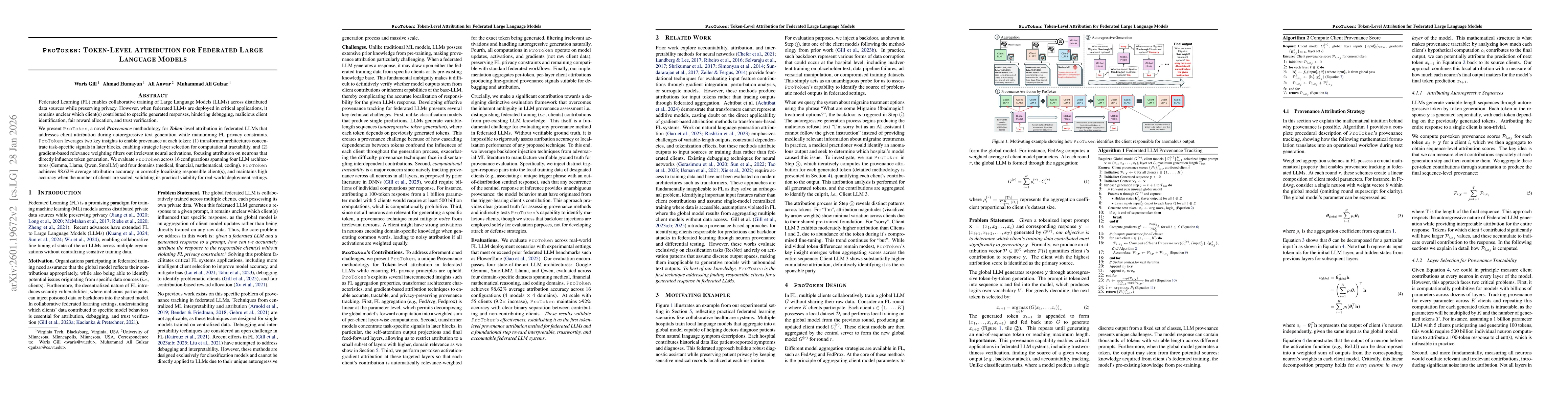 Thumbnail for ProToken: Token-Level Attribution for Federated Large Language Models