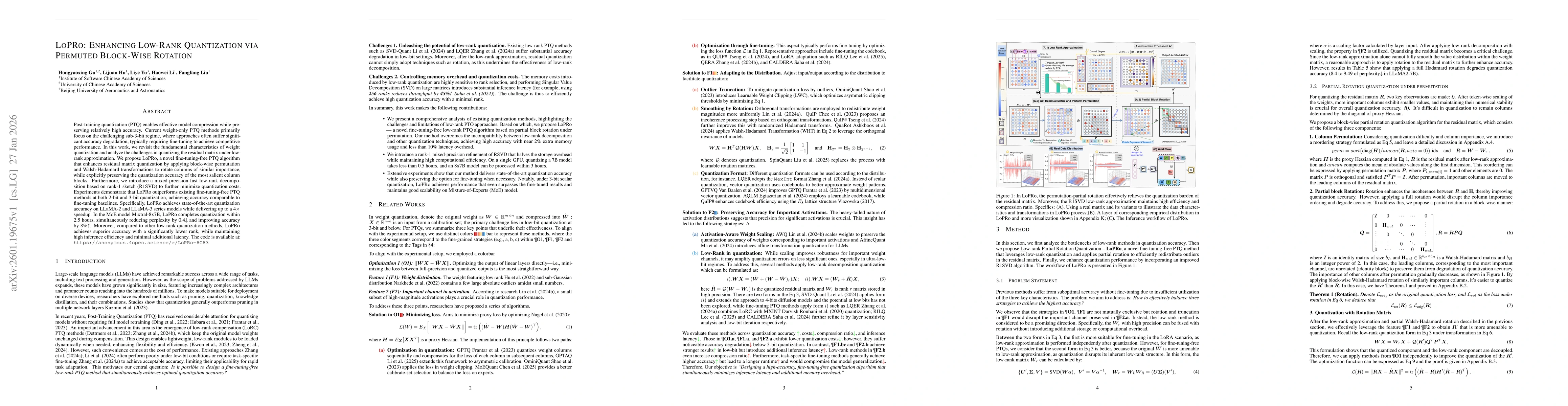 Thumbnail for LoPRo: Enhancing Low-Rank Quantization via Permuted Block-Wise Rotation