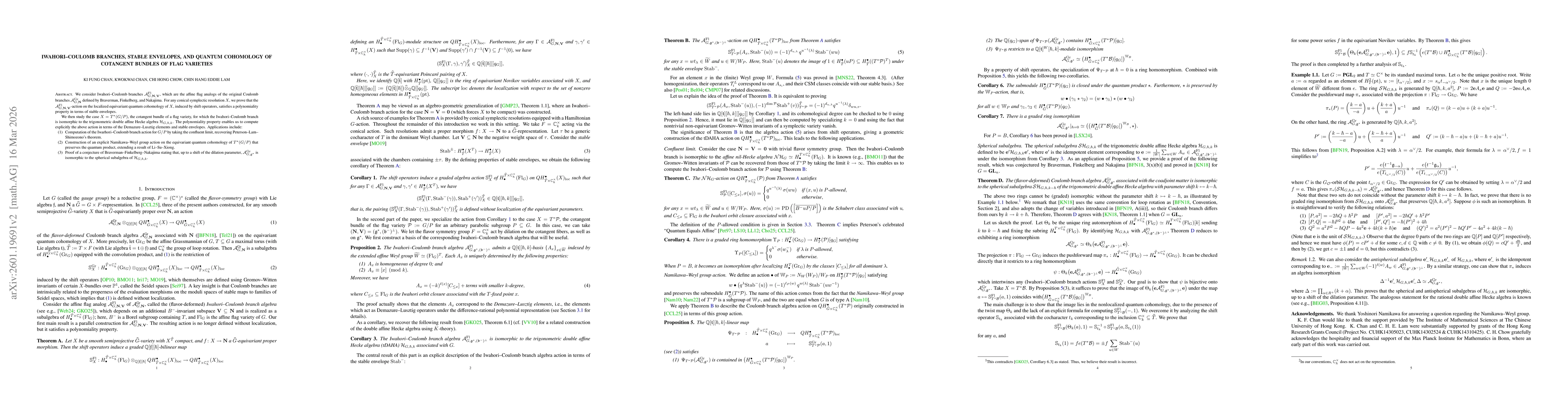 Thumbnail for Iwahori-Coulomb branches, stable envelopes, and quantum cohomology of cotangent bundles of flag varieties