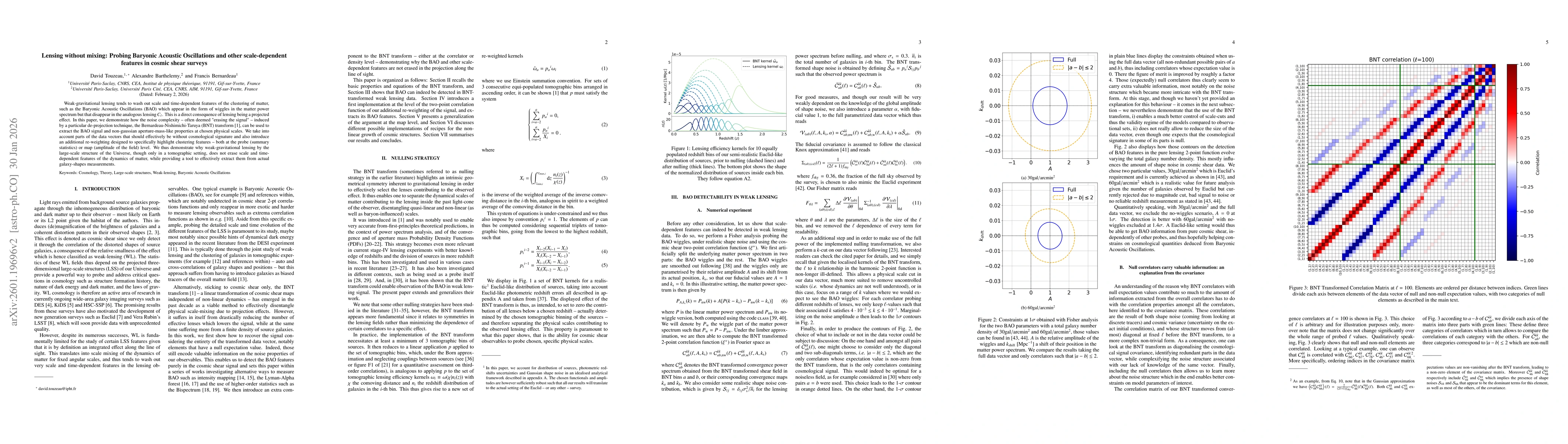 Thumbnail for Lensing without mixing: Probing Baryonic Acoustic Oscillations and other scale-dependent features in cosmic shear surveys