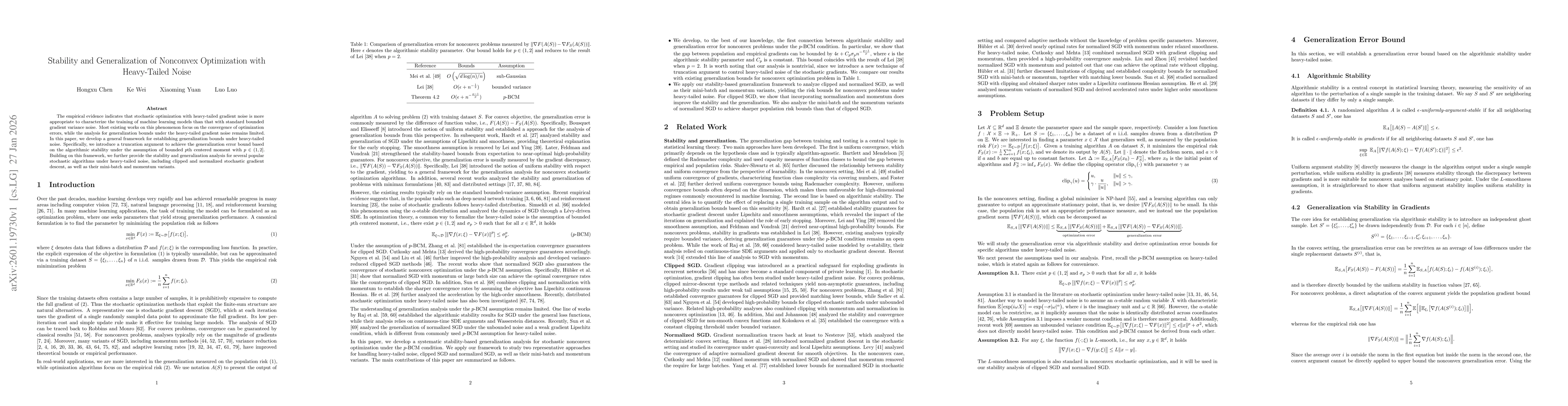 Thumbnail for Stability and Generalization of Nonconvex Optimization with Heavy-Tailed Noise