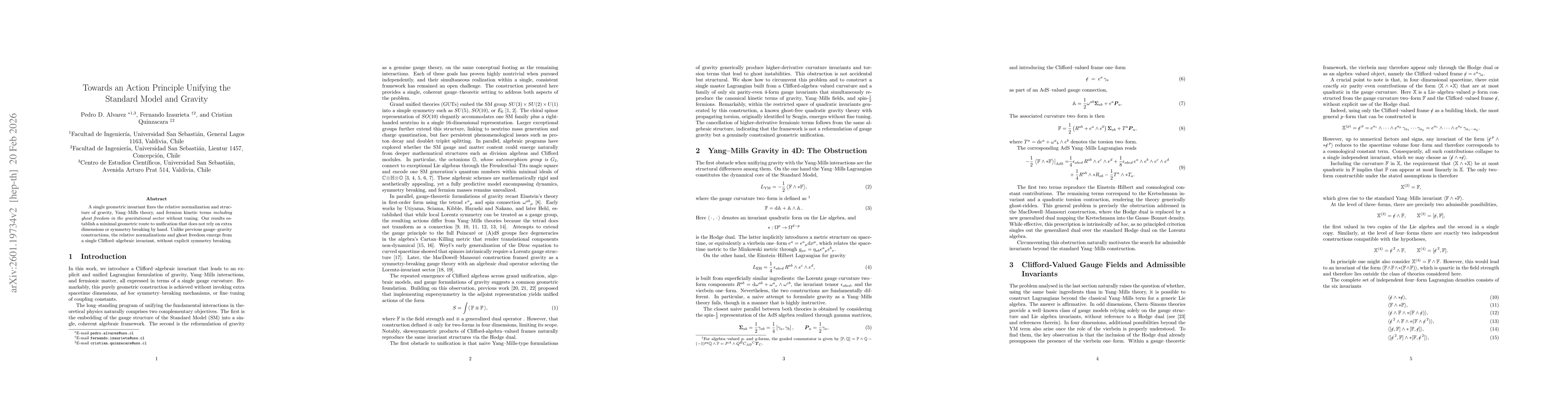 Thumbnail for Towards an Action Principle Unifying the Standard Model and Gravity
